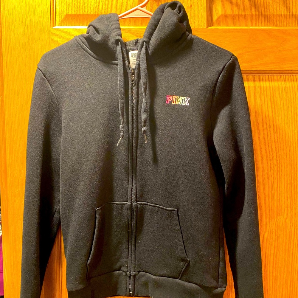 VS Pink zip up hoodie, size small.